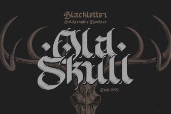 Old Skull Fonts for Grunge & Horror Designs