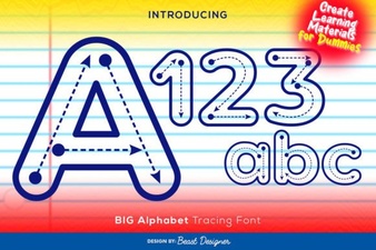 Designing Projects with Big Alphabet Tracing Font