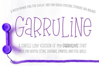 Garruline Font: Elegant Single-Line Typography for Designers